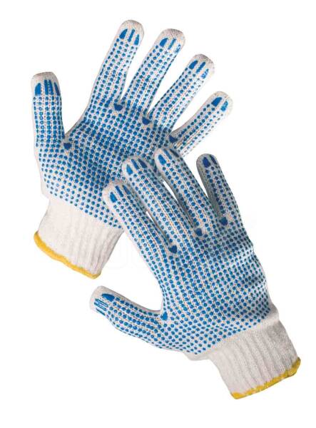 Pletené rukavice s PVC terčíky QUAIL (oboustrané)