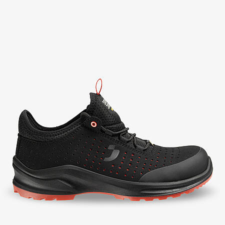Bezpečnostní polobotka SAFETY JOGGER MODULO S1PS LOW PERF ESD non-metall, černá/červ.
