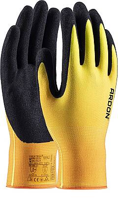 Máčené rukavice Ardon CREATRON, černá neon